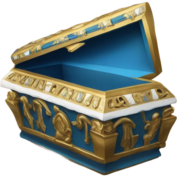 egypt full body sarcophagus coffin gold blue white black  emoji