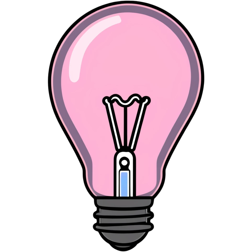 colorful LED light bulb emoji