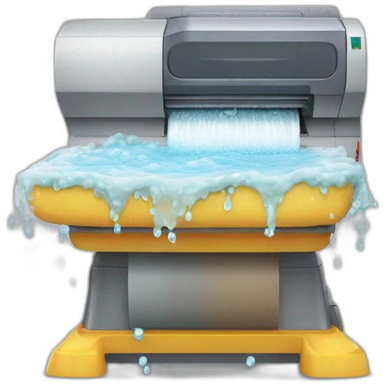a PEI printer bed being washed with soapy water emoji