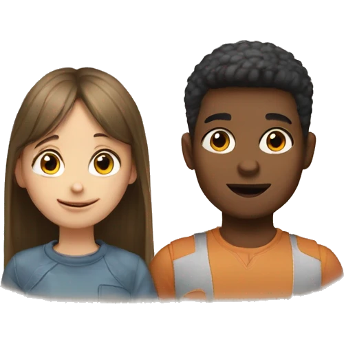 Boy behind girl emoji