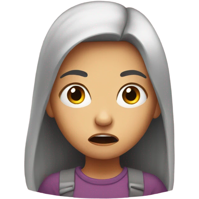 Girl scared emoji