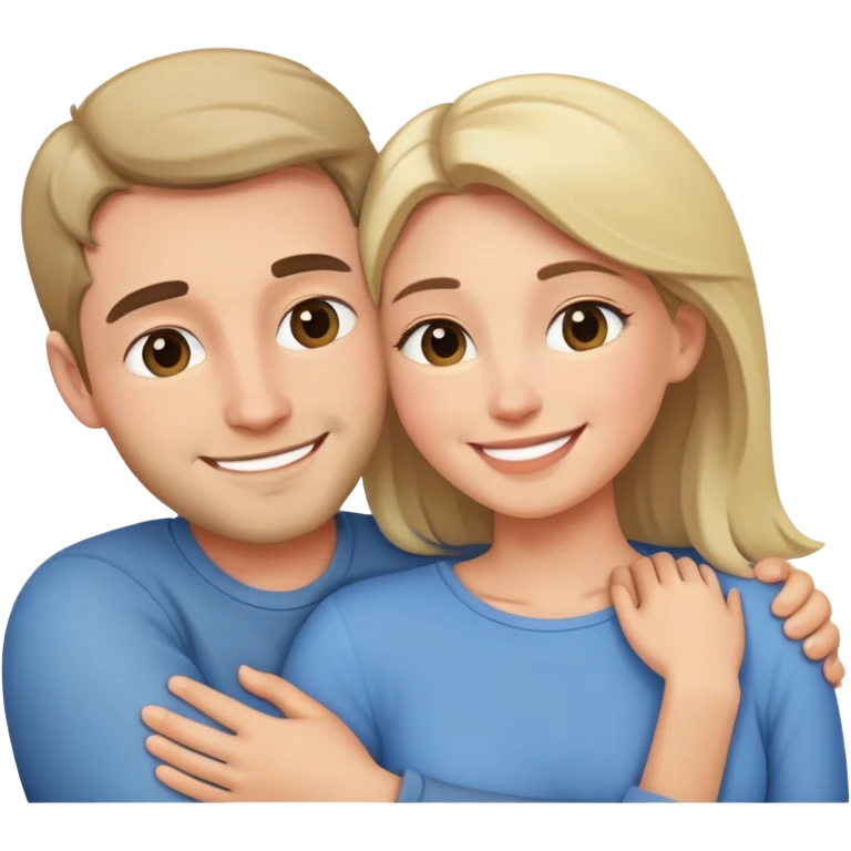 a guy and a girl cuddling  emoji