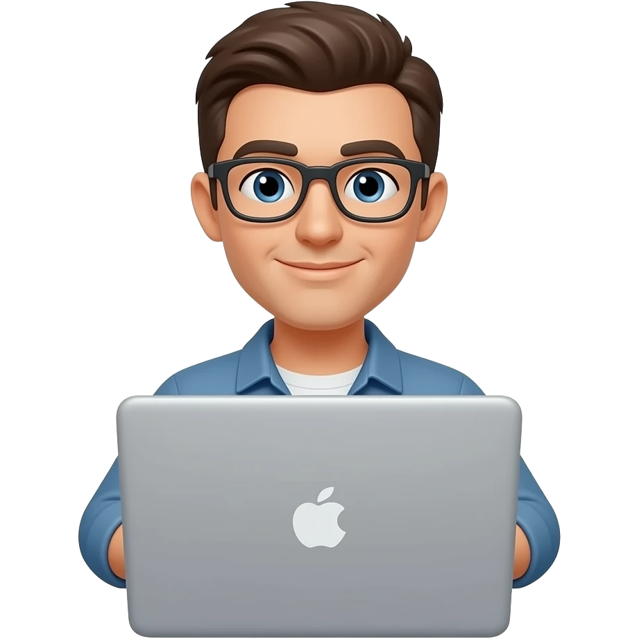 Person behind a pc laptop. emoji