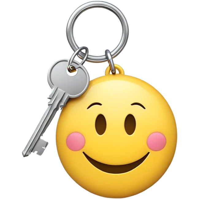 Happy smiley face with keys  emoji