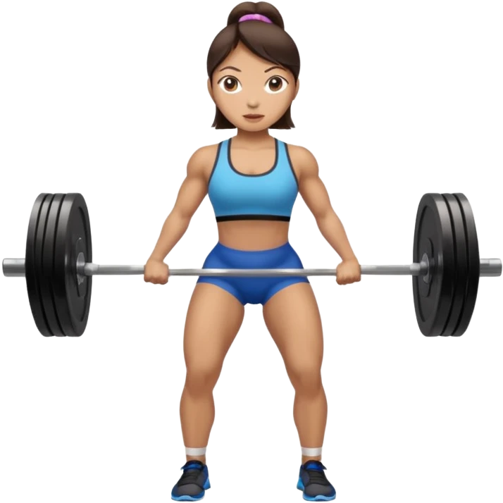 Pretty Filipina Lady Deadlifting emoji