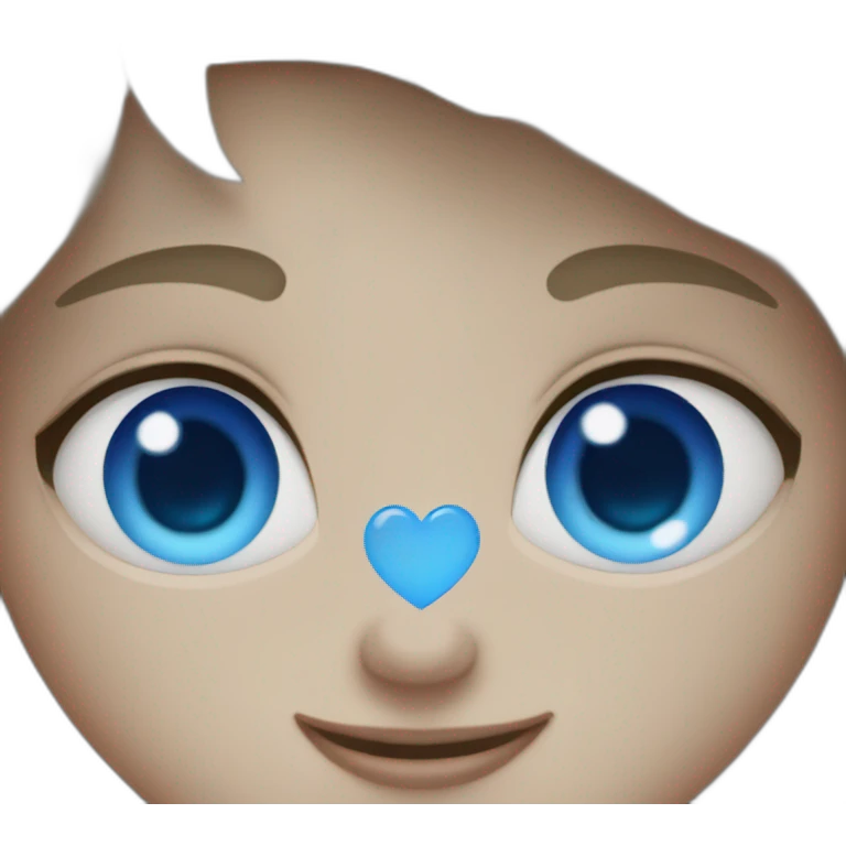 boy whit hearts blue in the eyes emoji