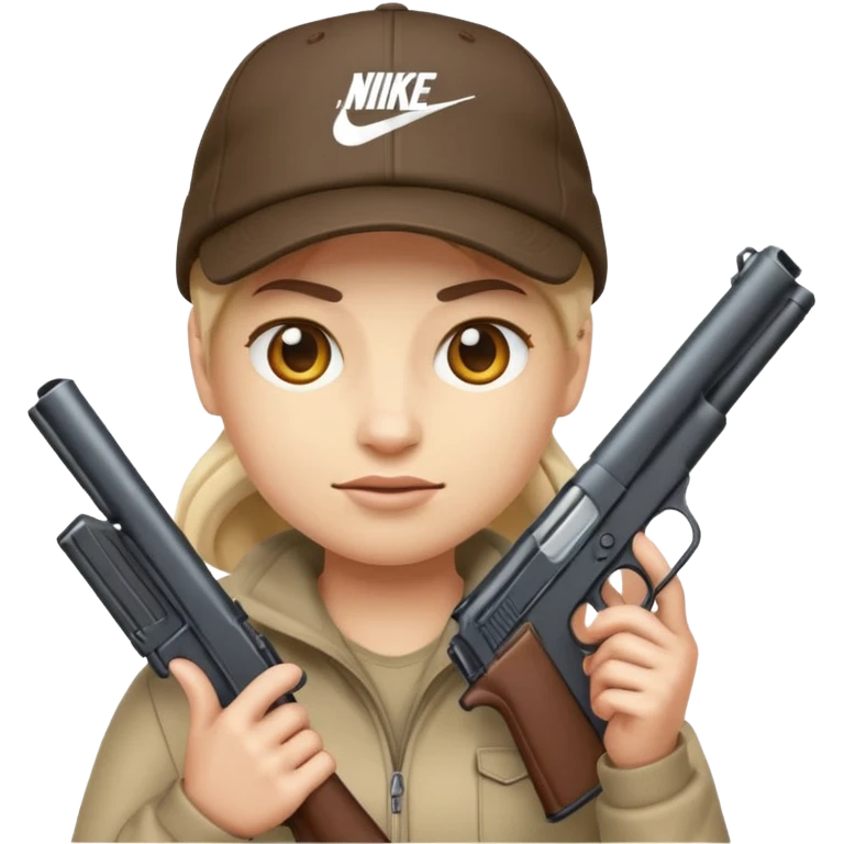 Emoji con arma y gorra Nike emoji