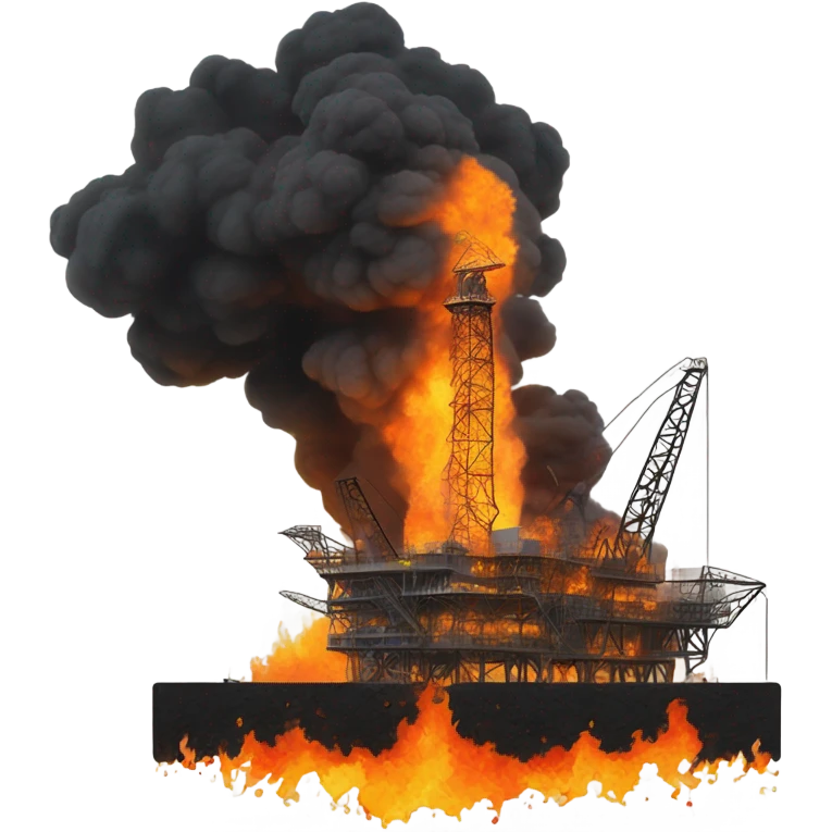 Burning oil rig emoji