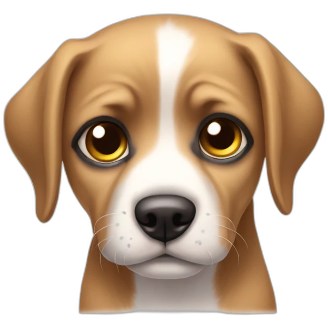cachorro triste caindo uma lagrima do olho emoji