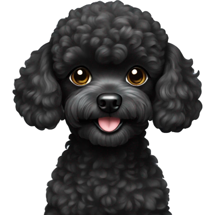 Black toy poodle emoji