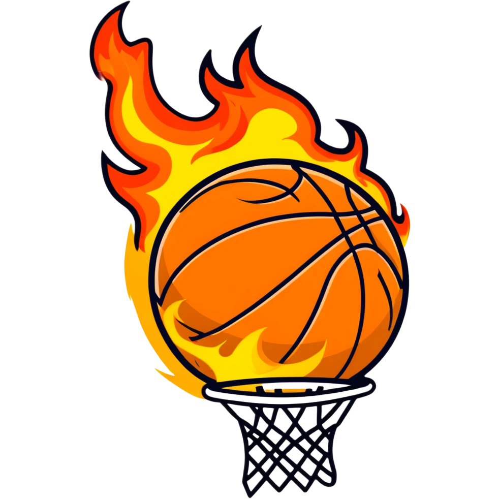 basketball on fire emoji