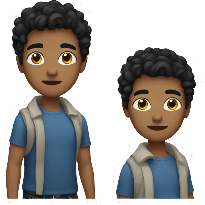 A  young  man  with  black  hair. emoji