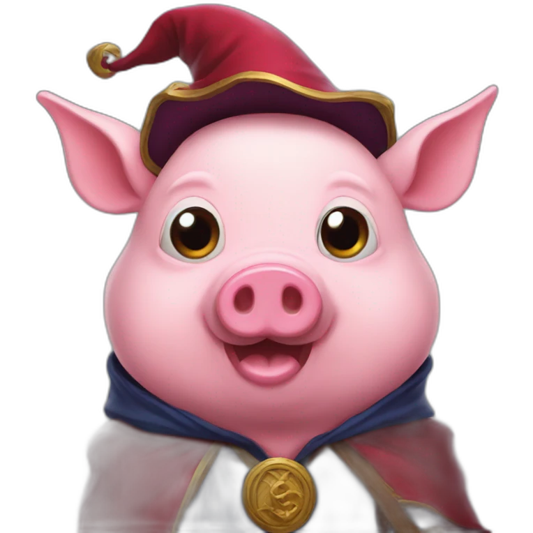 Wizard pig emoji