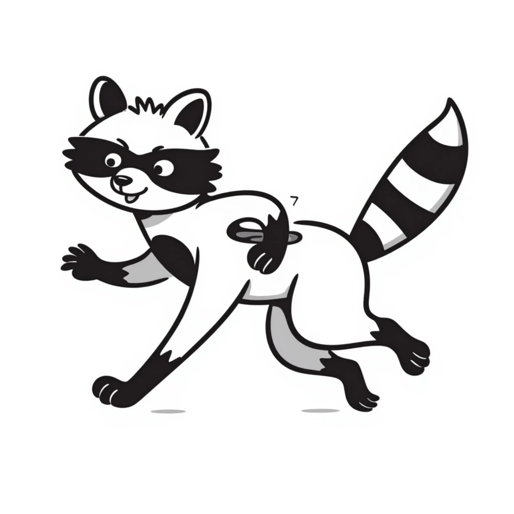 raccoon running emoji