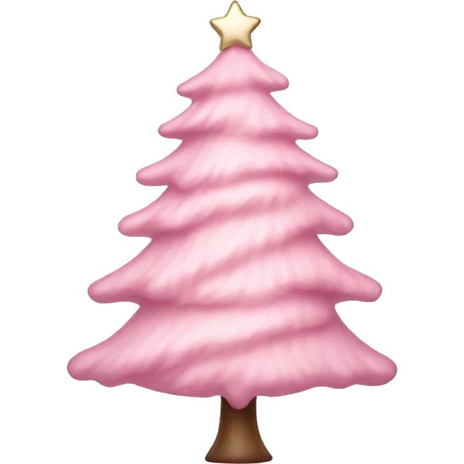 pastel pink christmas tree emoji