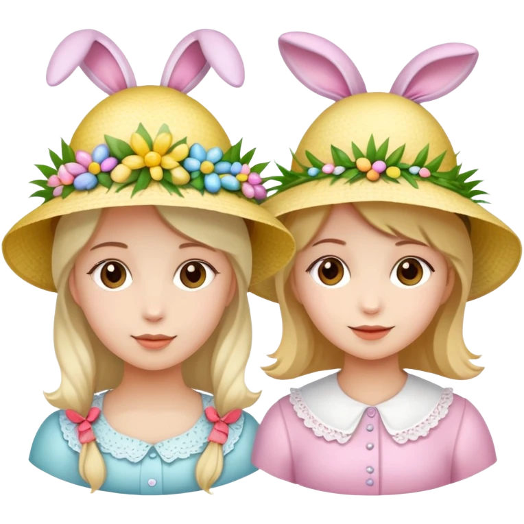 2 girls Easter  emoji