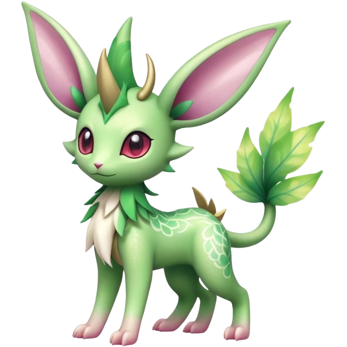 Shiny Exotic Cute Adorable Majestic Ethereal Sparkly Flygon-Espeon-Leafeon-Shaymin-Hybrid-Creature with pattern-markings emoji