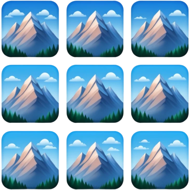 6 photos of mountains in a grid emoji