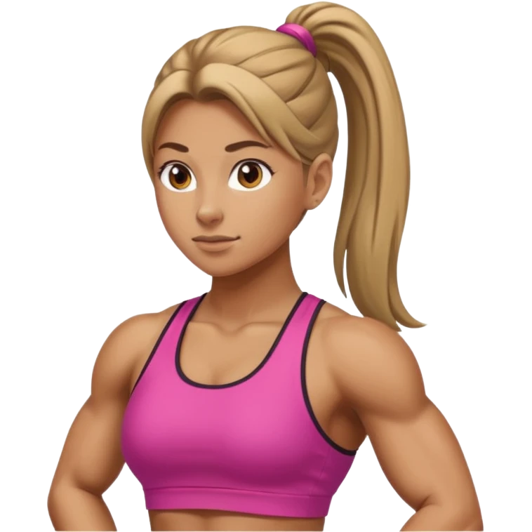 athlete woman with ponytail emoji