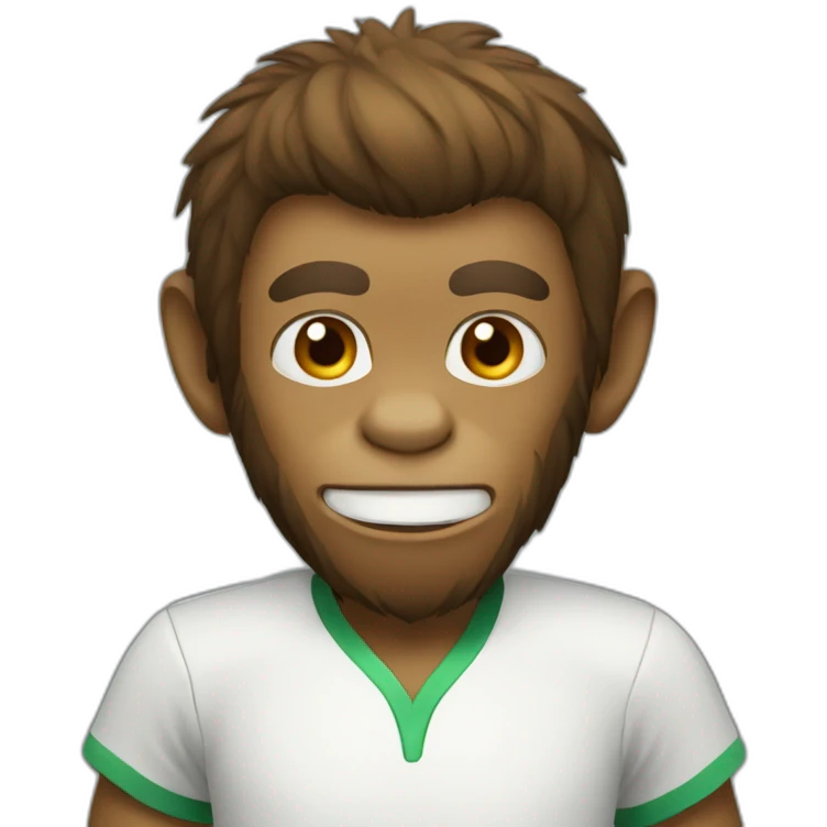 generate a monkey ready to play tenis emoji
