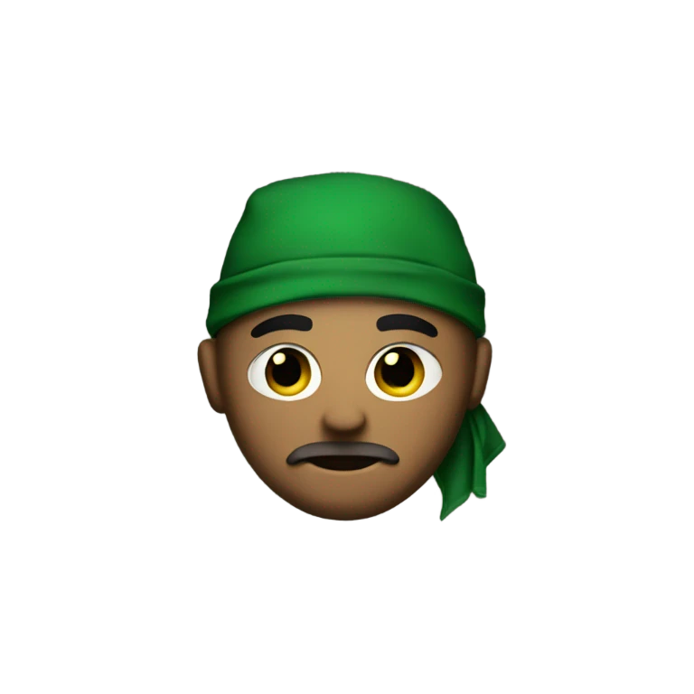 Gangster with a green bandanna  emoji