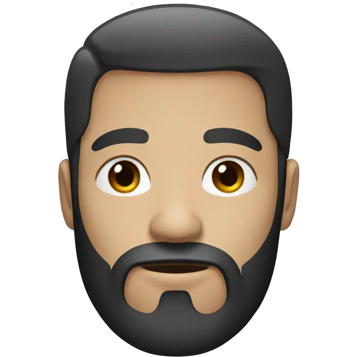 White man with black hair and beard emoji