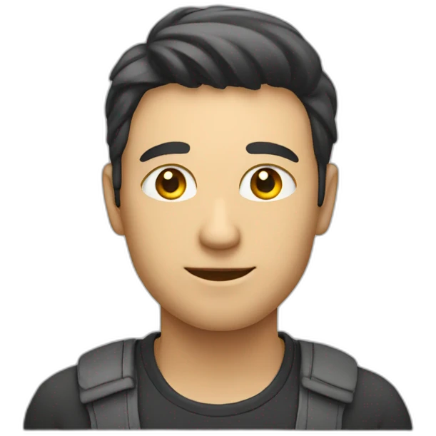 Chat sur un homme emoji