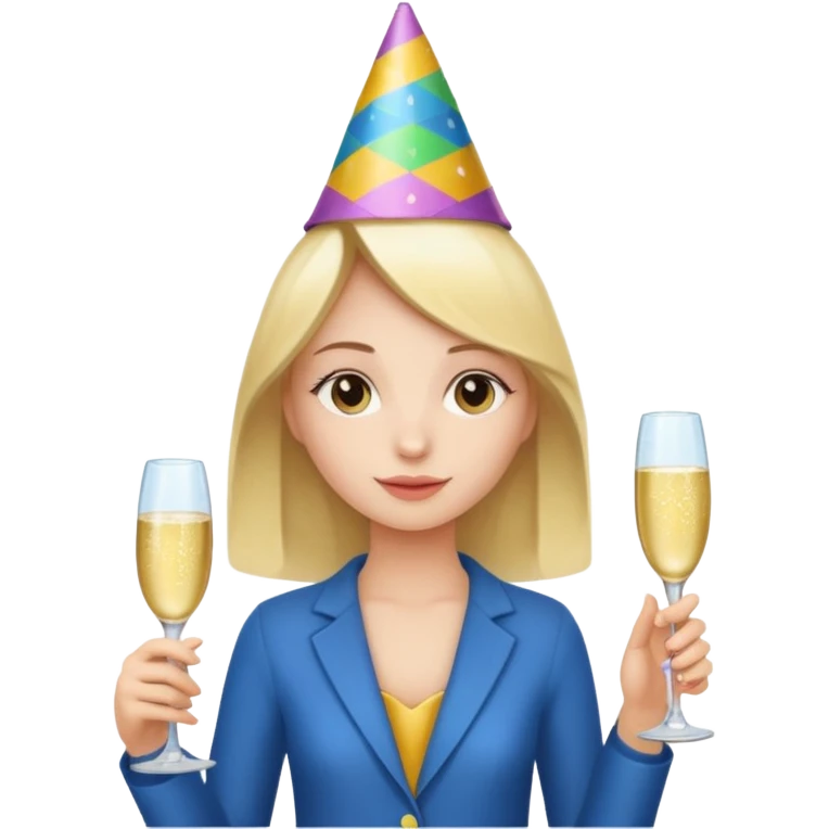 girl with Champagne bottle emoji