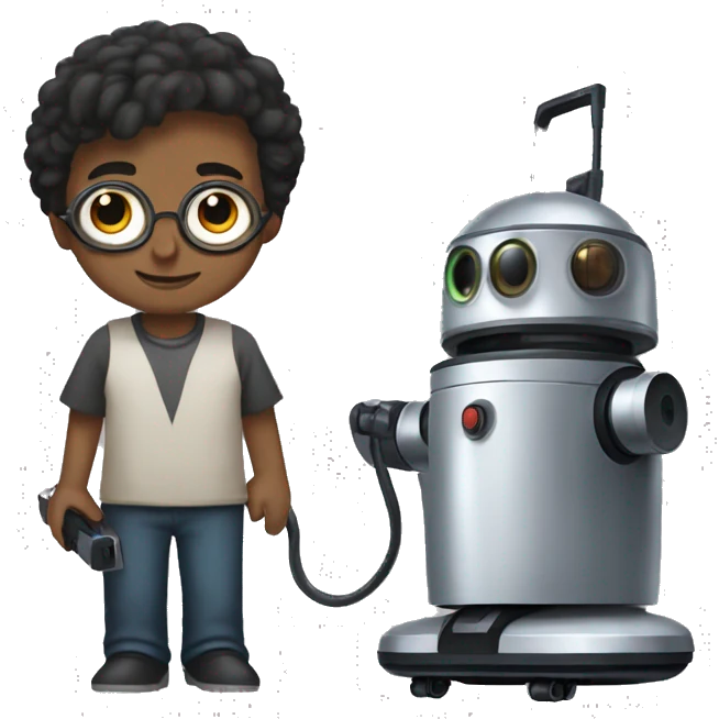 Harry potter with a robot vacuum emoji