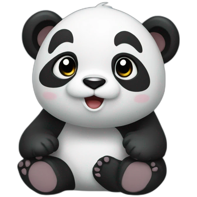 panda blackschoes hear emoji