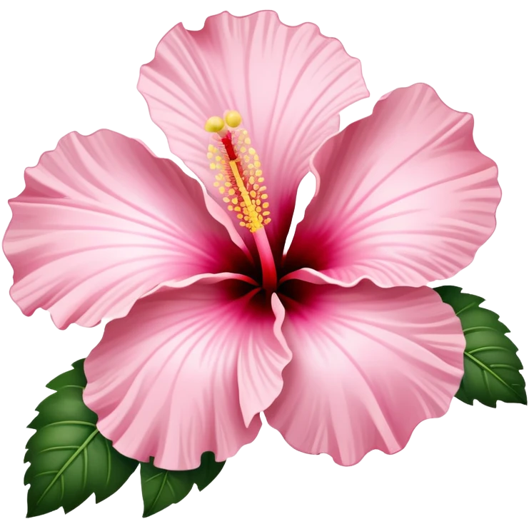 light pink hibiscus flower emoji