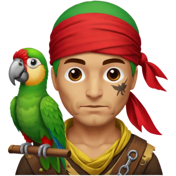 pirate and parrot emoji