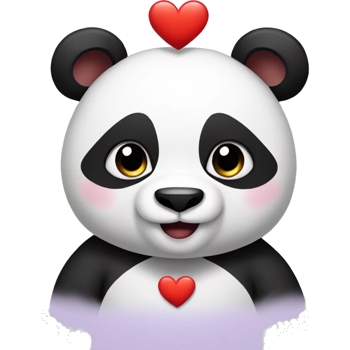 Panda with heart emoji