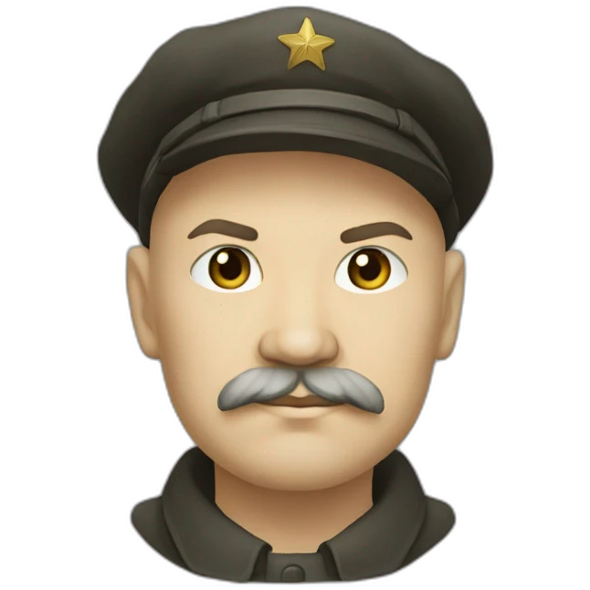 Vladimir lenin with cap emoji