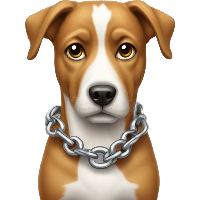 Dog with chain emoji