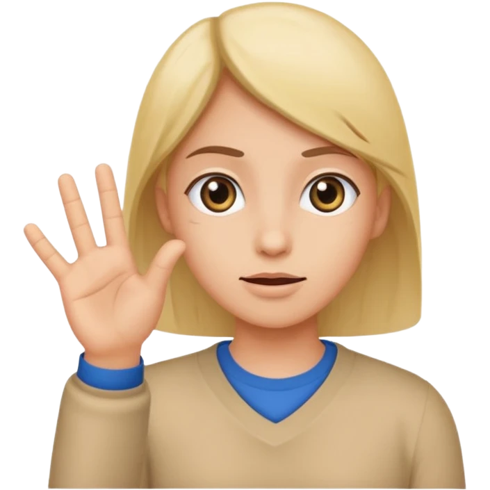 roll eyes with hand up emoji