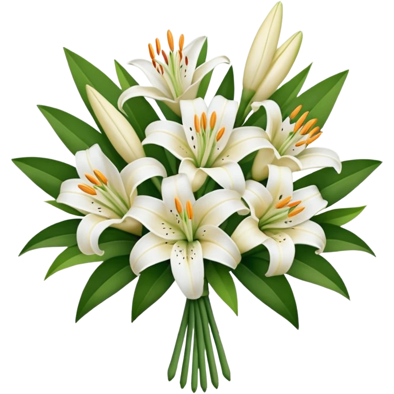 Big white bouquet of Lillie’s  emoji