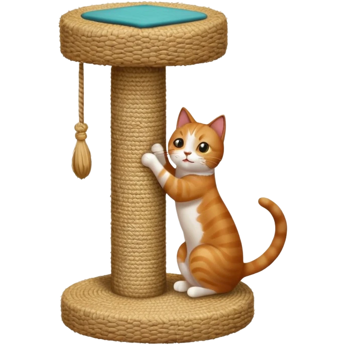 Cat scratching post emoji