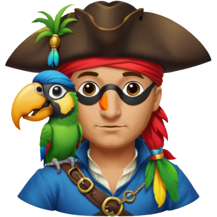 pirate and parrot emoji