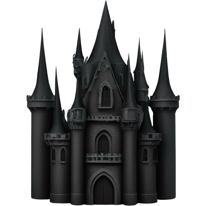 gothic castle in black emoji