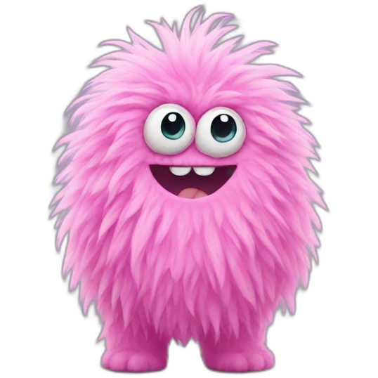 fluffy pink monster emoji