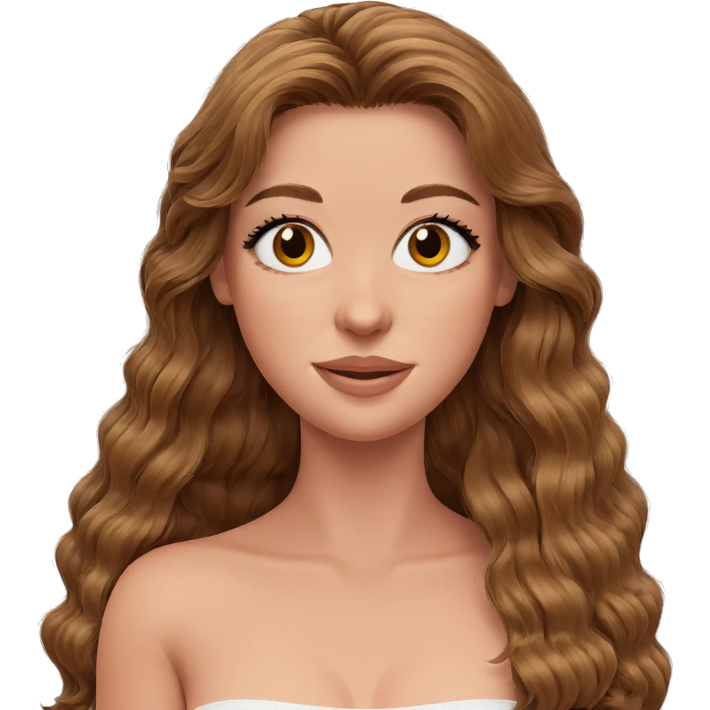 smiling girl with brown hair emoji