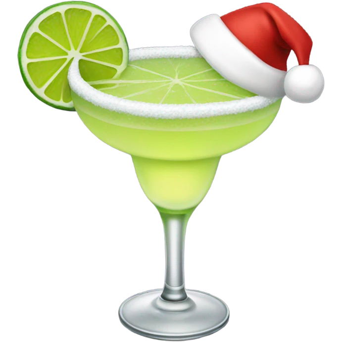 Margarita with Santa hat emoji