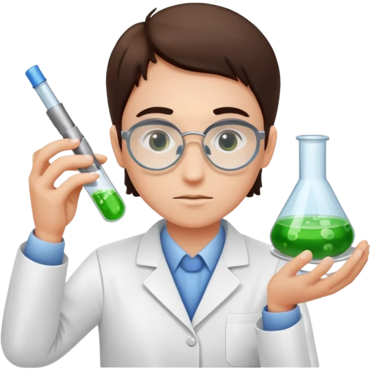laboratory researcher analyzing dish. emoji