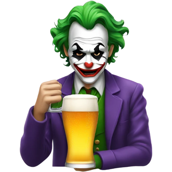 Joker drinking a beer  emoji
