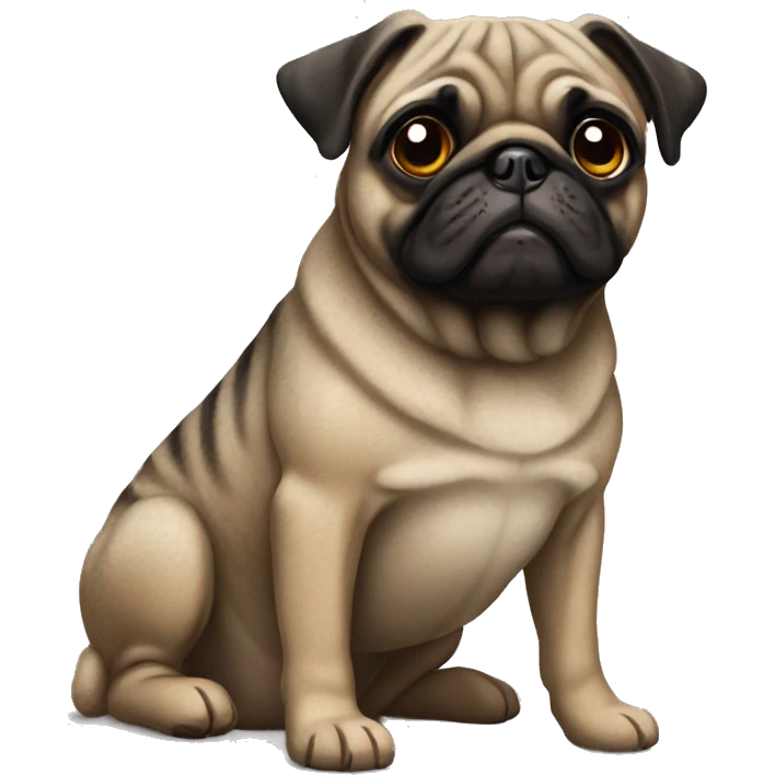 Brindle pug emoji