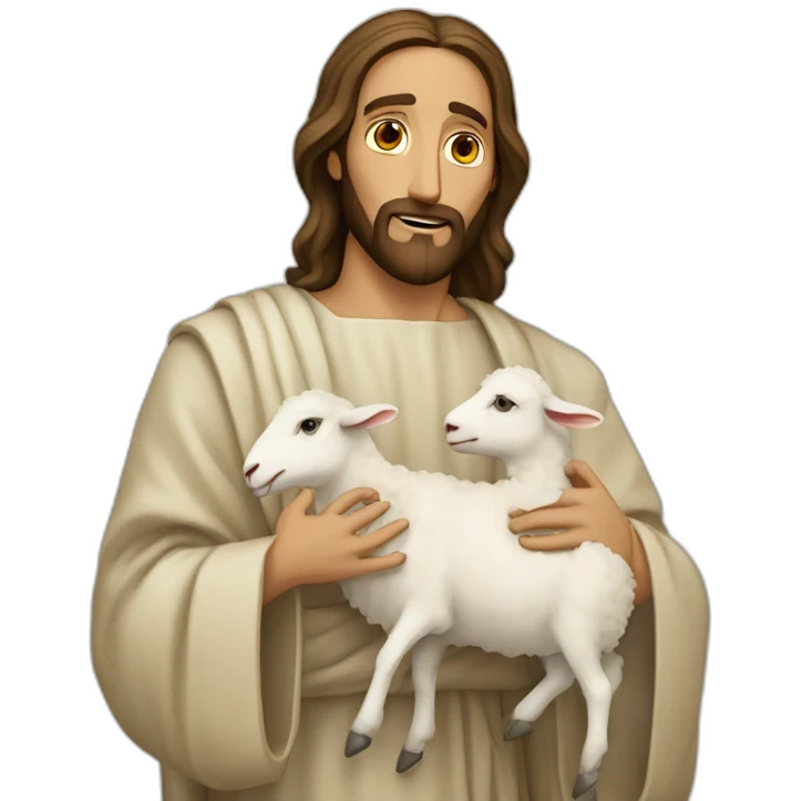 Jesus-Christ et mouton emoji