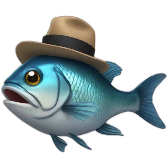 fish-with-a-hat emoji