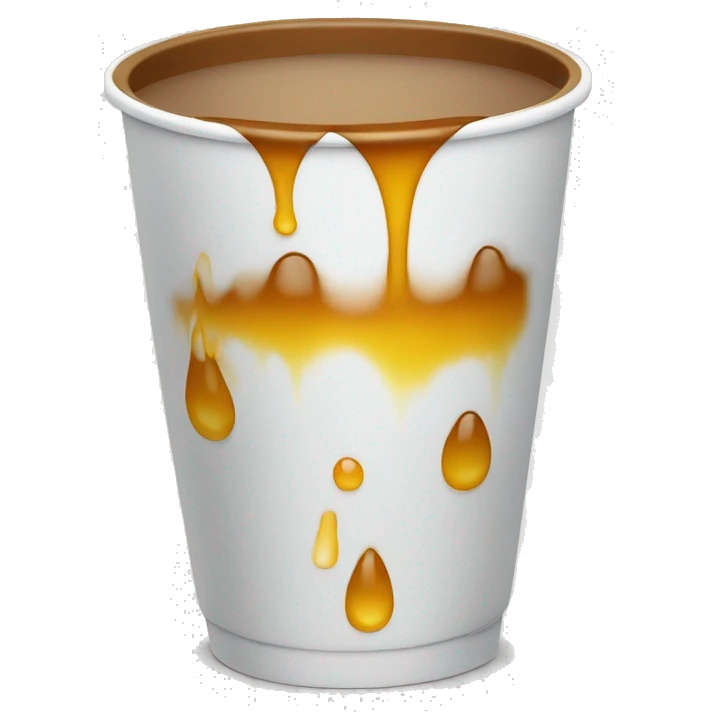 a cup of liquid spilled emoji