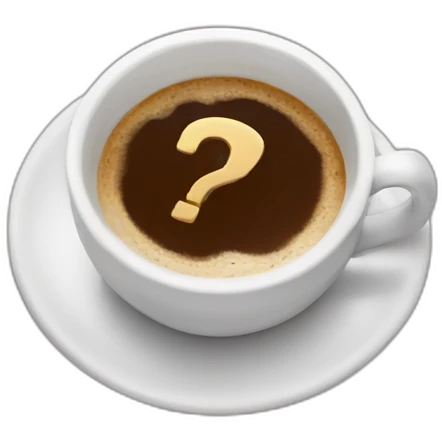A QUESTION MARK DRINKING COFFEE emoji